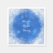 Blauwe en witte Assepoester Elke partij bij een ev Servet (Voorkant)