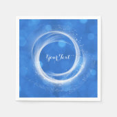 Blauwe en witte Assepoester Elke partij bij een ev Servetten (Voorkant)