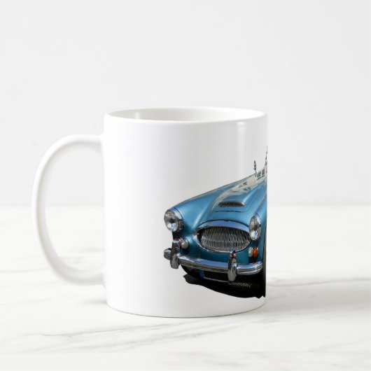 Blauwe en witte Austin Healey 3000-sportauto Koffiemok (Links)
