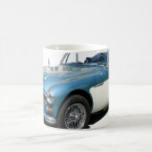 Blauwe en witte Austin Healey 3000-sportauto Koffiemok (Center)