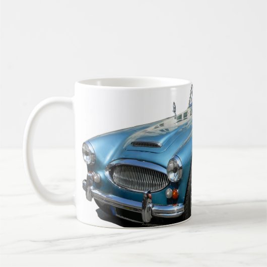 Blauwe en witte Austin Healey 3000-sportauto Koffiemok (Links)