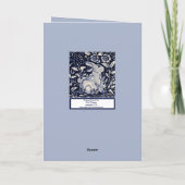 Blauwe en witte Baby Bunny Moederdag Kaart (Achterkant)