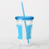 Blauwe en witte babyjongen - Verse Bijbel Acryl Drinkbeker (Links)