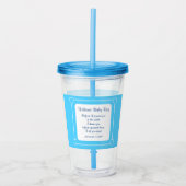 Blauwe en witte babyjongen - Verse Bijbel Acryl Drinkbeker (Voorkant)