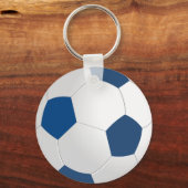 Blauwe en witte bal   sleutelhanger (Voorkant)