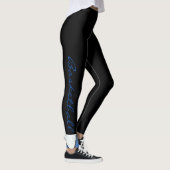 Blauwe en witte Basketball Leggings (Rechts)