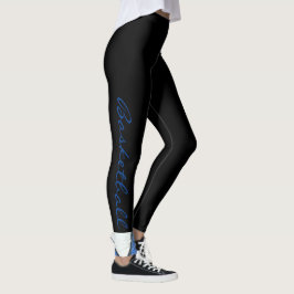 Blauwe en witte Basketball Leggings