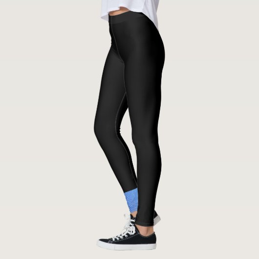 Blauwe en witte Basketball Leggings (Links)