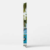 Blauwe en witte bestelwagen op het strand Case-Mate iPhone case (Achterkant / Rechts)