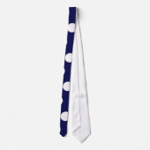 Blauwe en witte Big Polka Dot Necktie Stropdas (Achterkant)