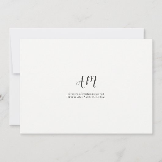 Blauwe en witte bladeren Aangepaste bruiloft opsla Save The Date (Achterkant)