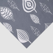 Blauwe en witte bladeren tissuepapier (Detail)