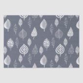 Blauwe en witte bladeren tissuepapier (Voorkant)