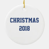 Blauwe en witte blauwe koninklijke boomanker keramisch ornament (Achterkant)