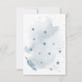 blauwe en witte bloemen groen bedankkaart (Achterkant)