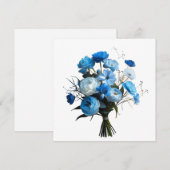 Blauwe en witte bloemen Kaart (Voorkant / Achterkant)