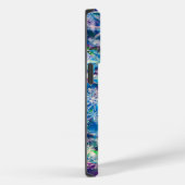 Blauwe en Witte Bloemen of Snowflakes Case-Mate iPhone Case (Achterkant / Rechts)