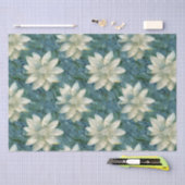 Blauwe en witte bloemen tissuepapier (Craft)