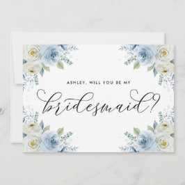 Blauwe en witte bloemen zullen mijn Bridesmaid zij