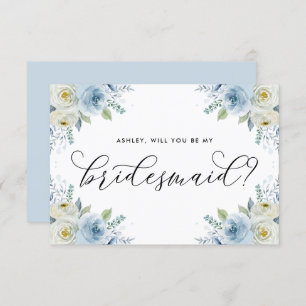 Blauwe en witte bloemen zullen mijn Bridesmaid zij