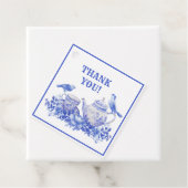 Blauwe en witte bloemige theepot | Moederdag Favo Bedankjes Labels (In situ)