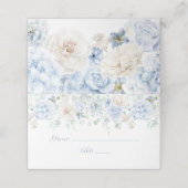 Blauwe en Witte Bloemstuk Kaarten Plaatskaartje (Buitenkant ongevouwen)