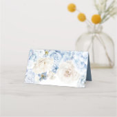 Blauwe en Witte Bloemstuk Kaarten Plaatskaartje (Achterkant)