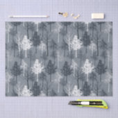 Blauwe en witte bomen tissuepapier (Craft)