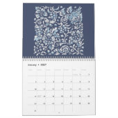 Blauwe en witte bosdieren Bossen Floral Delft Kalender (Jan 2027)