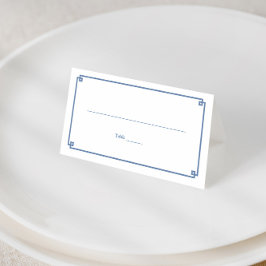 Blauwe en witte bruiloft Elegant Chinoiserie Print Plaatskaartje