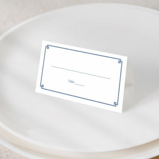 Blauwe en witte bruiloft Elegant Chinoiserie Print Plaatskaartje