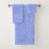 Blauwe en witte bubbels bad handdoek (Insitu)