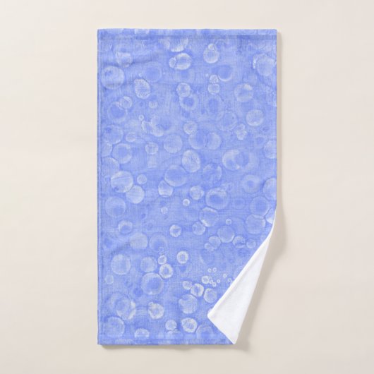 Blauwe en witte bubbels bad handdoek (Handdoek)