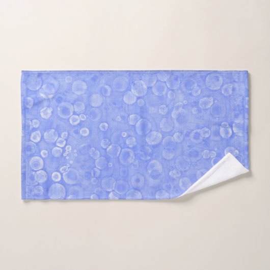 Blauwe en witte bubbels bad handdoek (Handdoek)