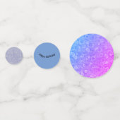 Blauwe en witte bubbels confetti (Voorkanten)