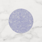 Blauwe en witte bubbels confetti (Kleine voorkant)