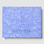 Blauwe en witte bubbels gastenboek (Voorkant)