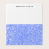 Blauwe en witte bubbels Kaart (Buitenkant ongevouwen)