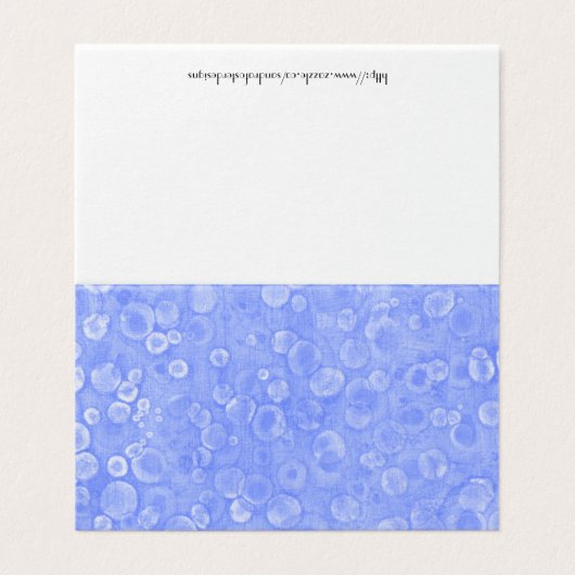 Blauwe en witte bubbels Kaart (Buitenkant ongevouwen)