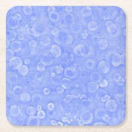 Blauwe en witte bubbels kartonnen onderzetters