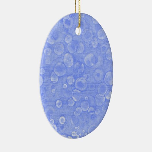 Blauwe en witte bubbels keramisch ornament (Rechts)