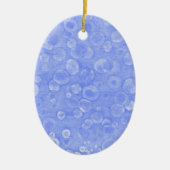 Blauwe en witte bubbels keramisch ornament (Voorkant)