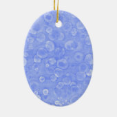Blauwe en witte bubbels keramisch ornament (Achterkant)