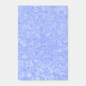Blauwe en witte bubbels post-it® notes (Voorkant)