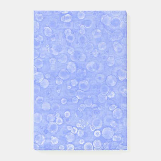 Blauwe en witte bubbels post-it® notes (Voorkant)