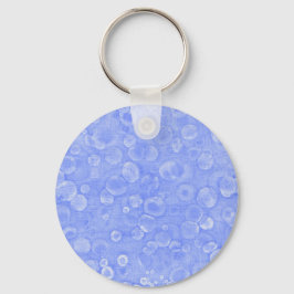 Blauwe en witte bubbels sleutelhanger
