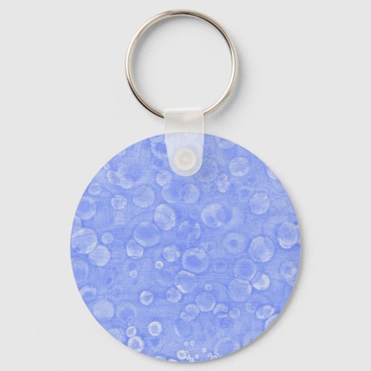 Blauwe en witte bubbels sleutelhanger (Voorkant)