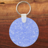 Blauwe en witte bubbels sleutelhanger (Voorkant)