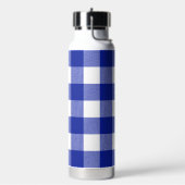 Blauwe en Witte Buffel Plaid Waterfles (Links)