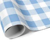 Blauwe en witte buffelplaat naadloos cadeaupapier (Rol Hoek)